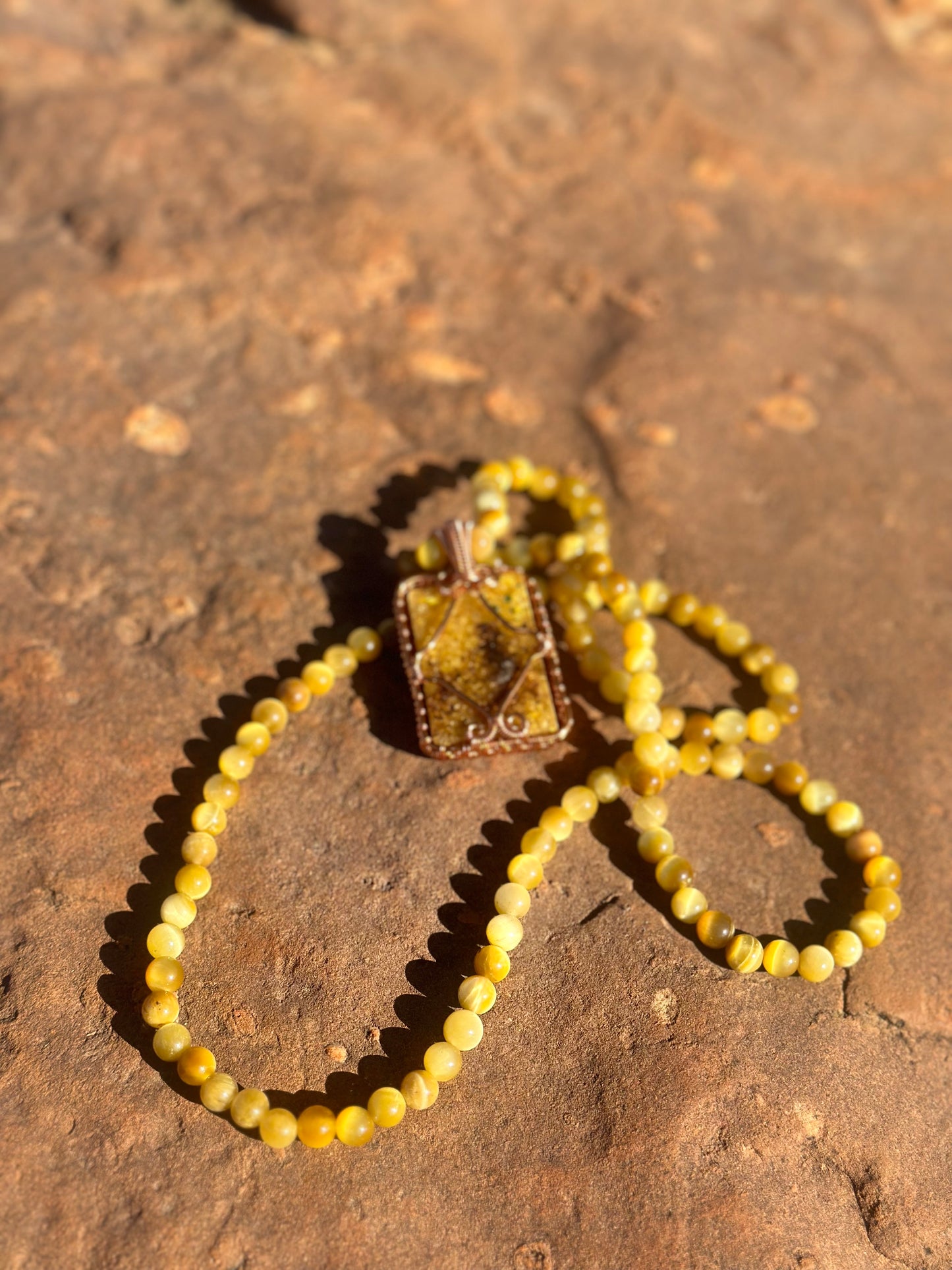 Crystal Amulet with Crystal Necklace