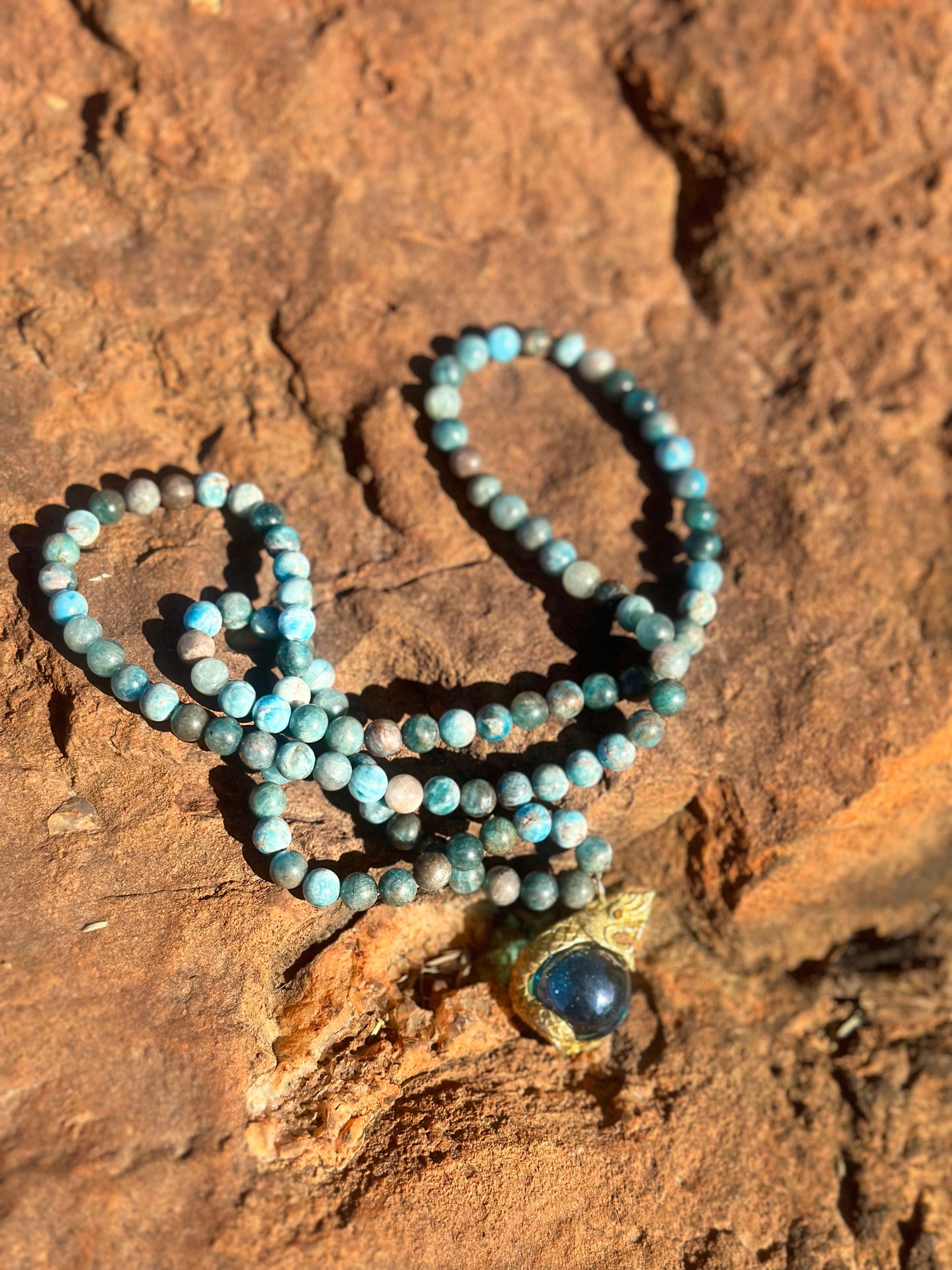 Dragon Amulet with Crystal Necklace