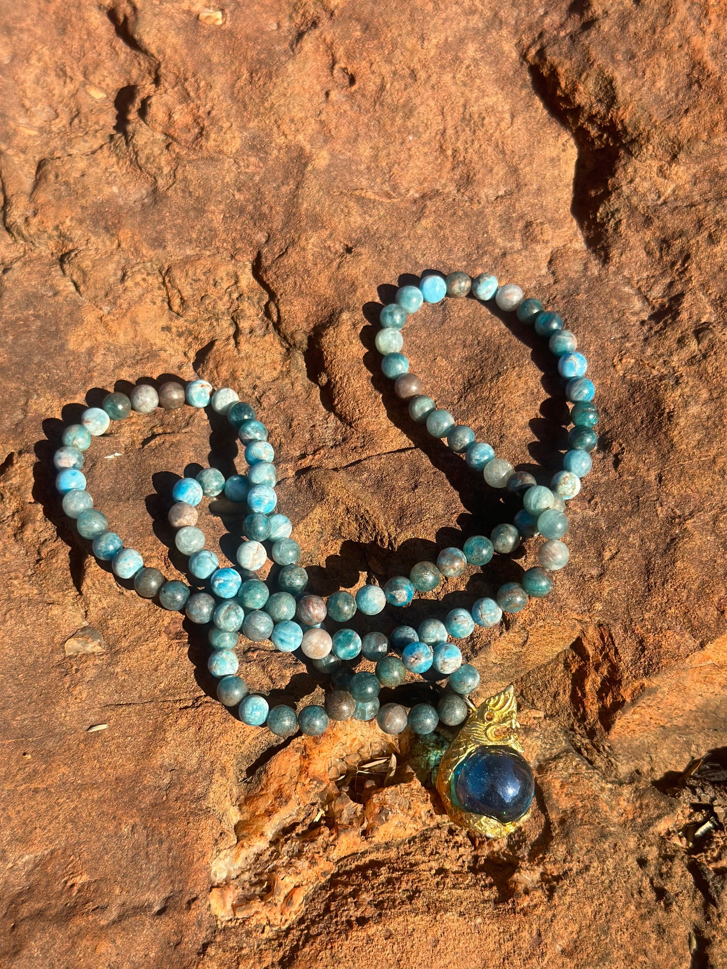 Dragon Amulet with Crystal Necklace