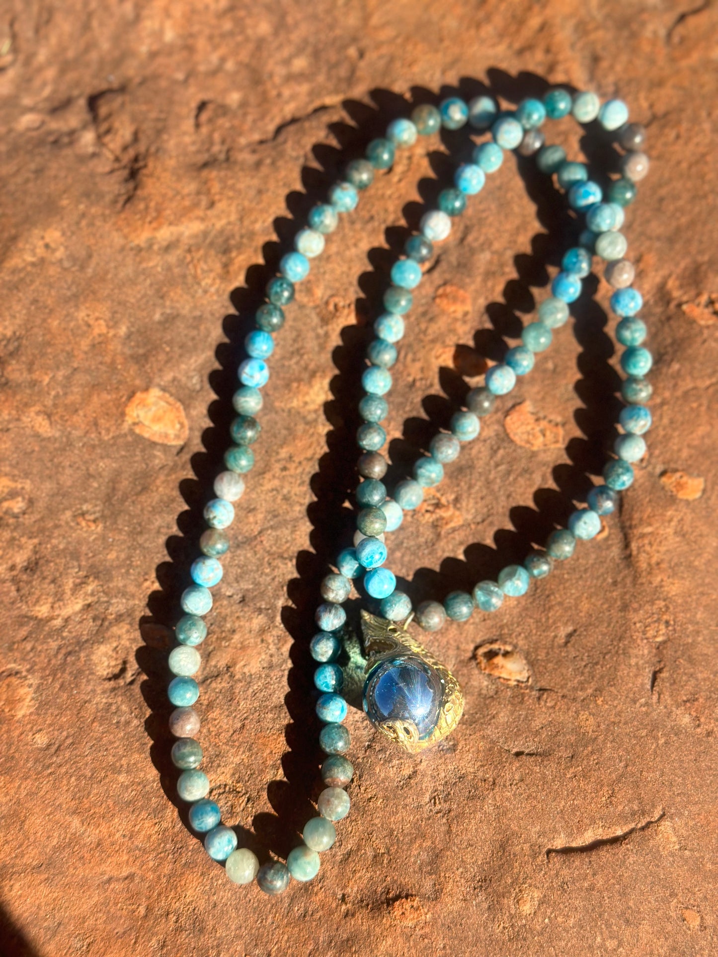 Dragon Amulet with Crystal Necklace