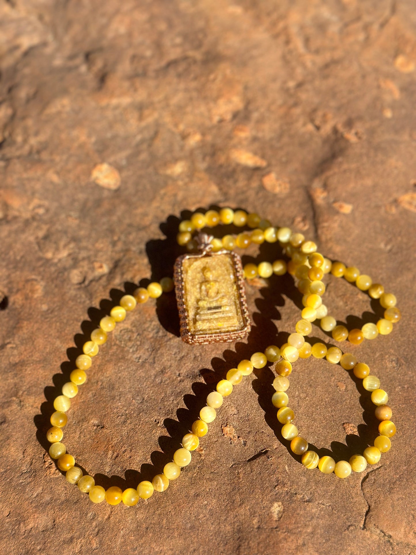 Crystal Amulet with Crystal Necklace